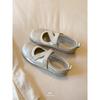 2026 new puff single shoes women's cross strap light-colored small leather shoes summer shoes with skirts flat shoes