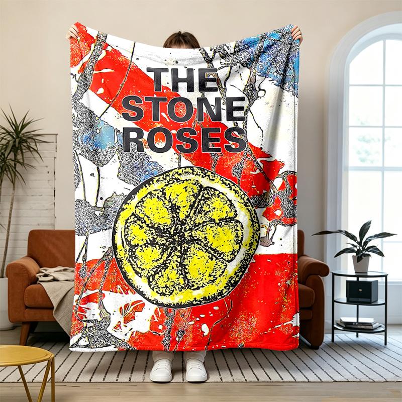 The Stone Roses Soft and comfortable flannel Suitable for sofas living rooms outdoor camping travel and also makes a great anniversary gift