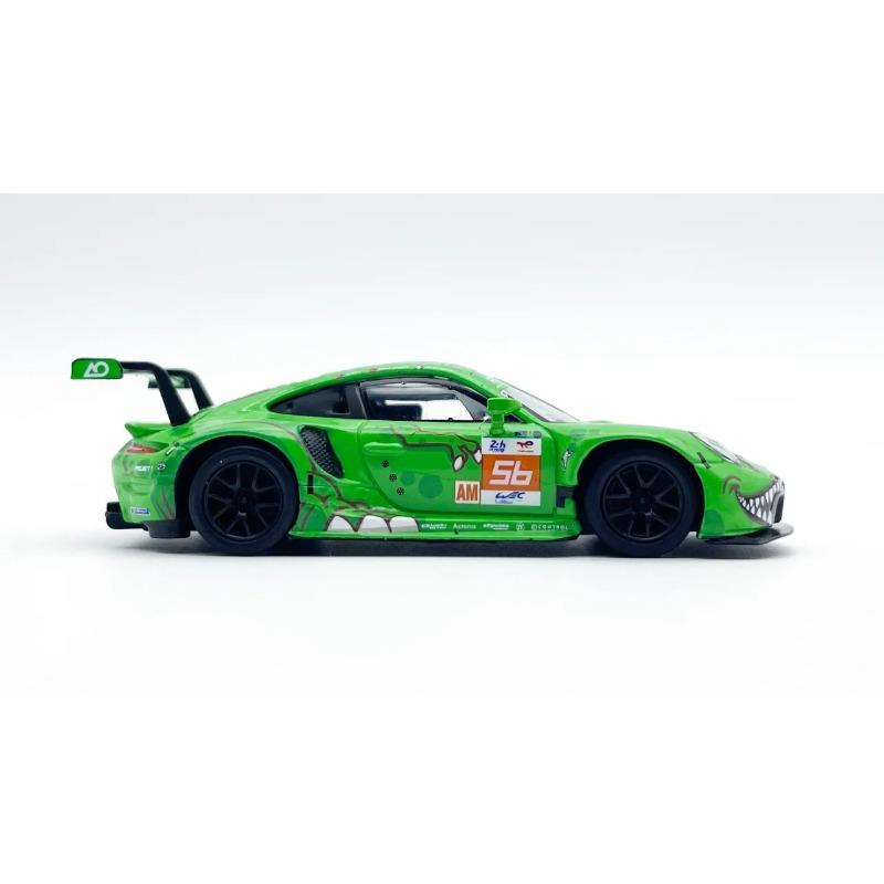 JEQU7 Искры 1:64 Porsche 911 RSR AO Racing 2023 Ле-Ман 56 Rexy Roxy Модель автомобиля из литого металла