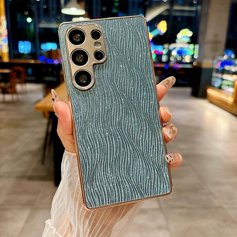 Роскошный чехол с градиентным блеском и гальваническим покрытием для Samsung Galaxy A34 A35 A36 A53 A54 A55 A56, стразы, мягкий бампер, жесткая задняя крышка из ПК