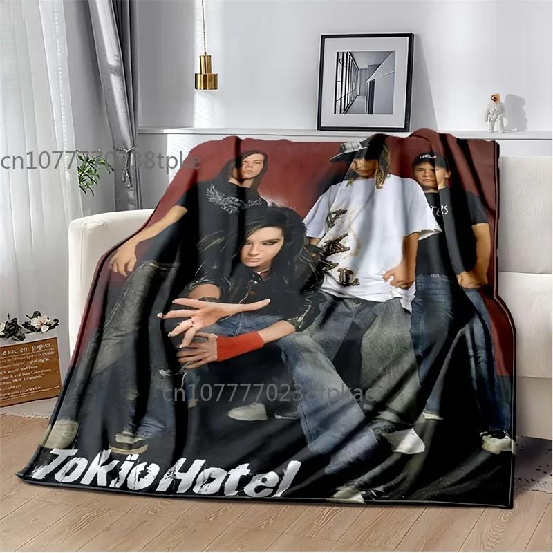Пледы с изображением группы Tokio Hotel, Модный плед-покрывало, для спальни, гостиной, дивана-кровати, офиса, автомобиля, Подарок на день рождения, Decke