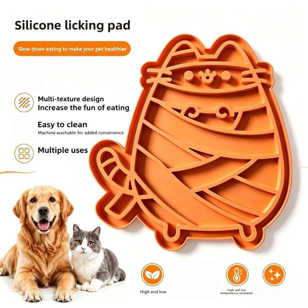 Foldable Slow Feeder Dog Bowl Silicone Slow Feeding Mat Anti-Choking Slow Feeder Meal Time