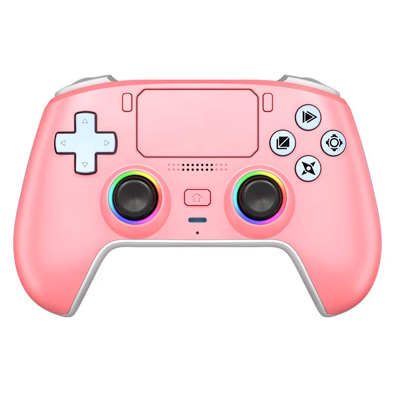 Беспроводной игровой контроллер Saitake Джойстик с RGB-подсветкой и вибромотором Совместимый микрофон для PS5
