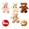 Genuine Teddy Bear Plushie With Silk Ribbon Perfect Gift For Baby Showers And Birthdays
