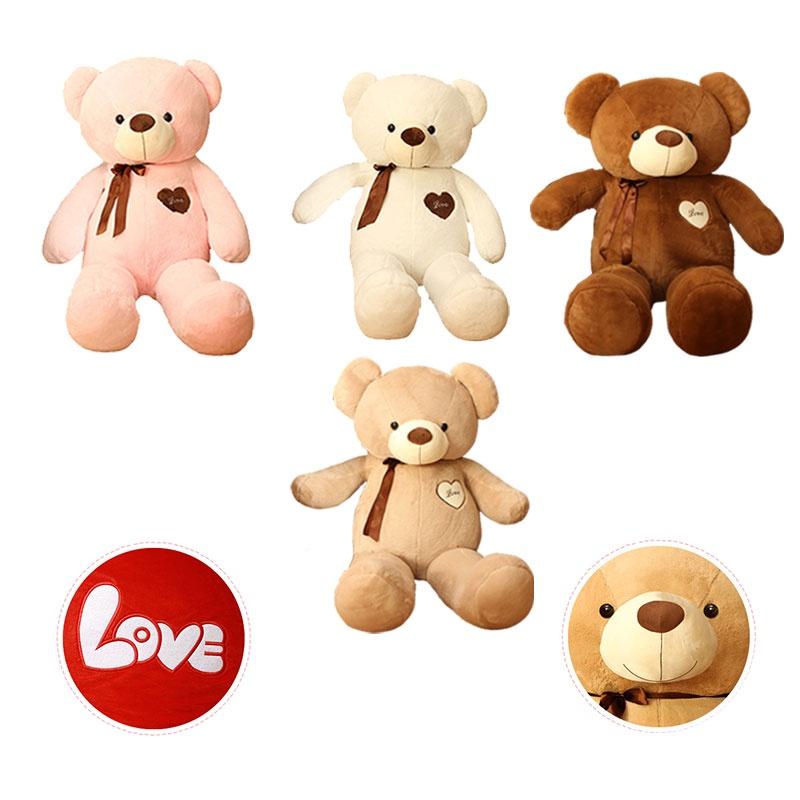 Genuine Teddy Bear Plushie With Silk Ribbon Perfect Gift For Baby Showers And Birthdays