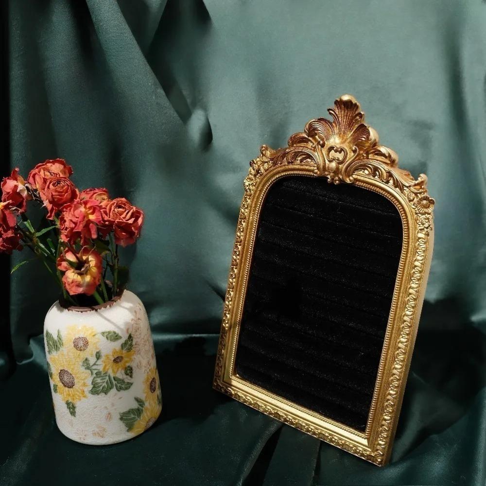 Vintage Velvet Earring Ring Shelves Home Decoration Frame Display Rack Show Case