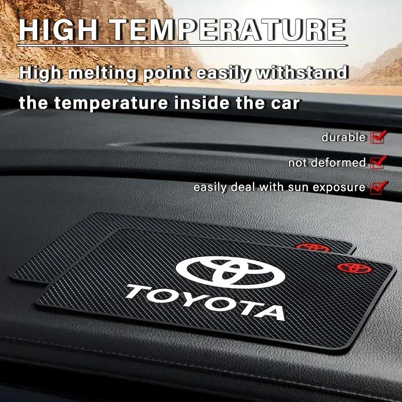 Car Badge Styling Non-Slip Mat Center Dashboard Anti-slip Pad Interior for TRD Toyota Corolla Gr Yaris Aygo GT86 Prius RAV4 Camry