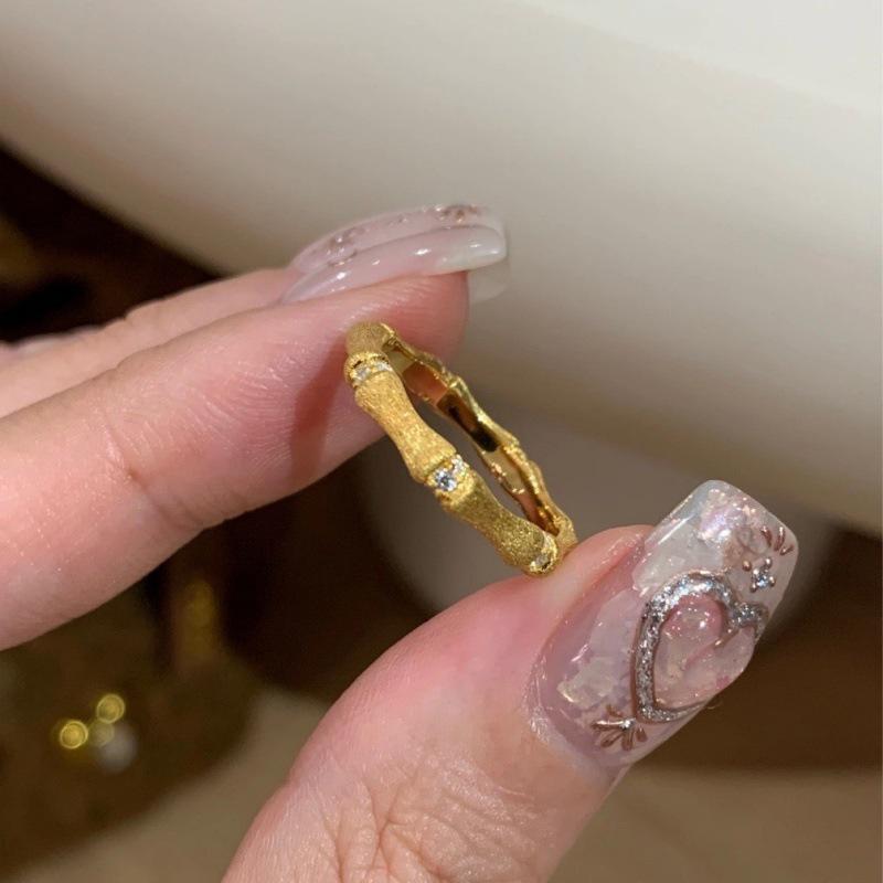 Women's Vintage Gold Brushed Adjustable Ring with Medieval Style Design