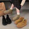 Fashion Autumn Winter New Designer Ankle Boots for Women Fashion Casual Solid Color Cotton Shoes Women Retro Warm Snow Boots Female