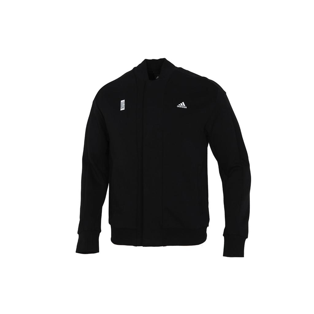 Adidas Wujie Series Logo Print Sports Spring/Autumn Stand Collar Jacket Men Jacket Black H39208