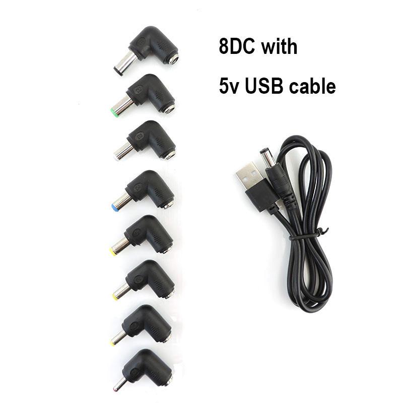 USB-кабель питания постоянного тока от 5 В до 9 В, 8,4 В, 12 В, 12,6 В, 8-контактный разъем 3,5 мм, 4,0x1,7 мм, разъем преобразователя модуля Step UP, вилка адаптера