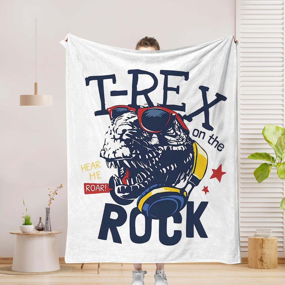 Cartoon Element Series Printed Blanket for Sofa Bed Travel Camping Living Room Office Conditioning Blanket for All Seasons Gifts