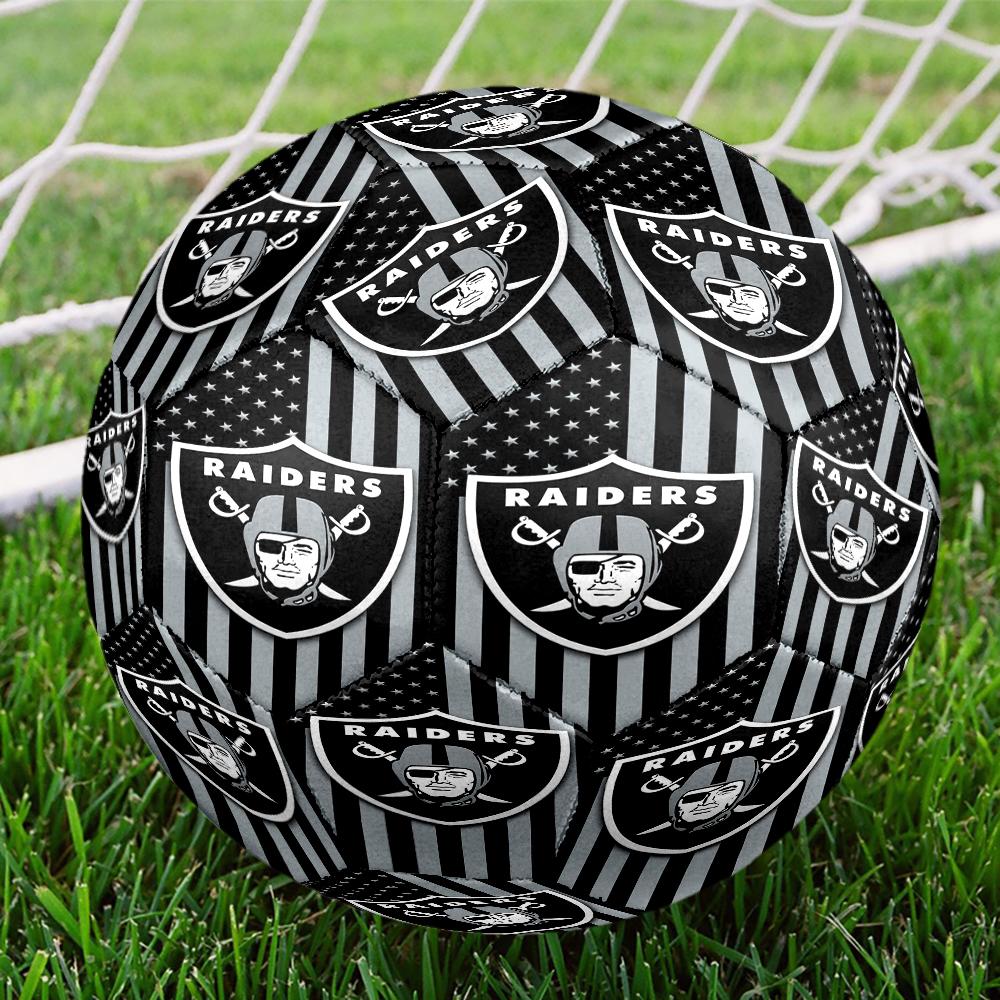 Raiders Flag Theme Size 5 Soccer Ball, Suitable for Both Indoor and Outdoor Matches, a Gift Suitable for Everyone.