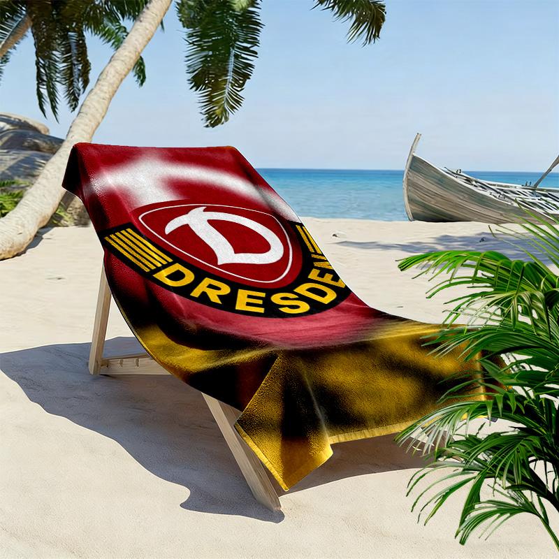 Пляжное полотенце с принтом SG Dynamo Dresden, большое, мягкое, быстросохнущее, для пляжа, кемпинга, плавания