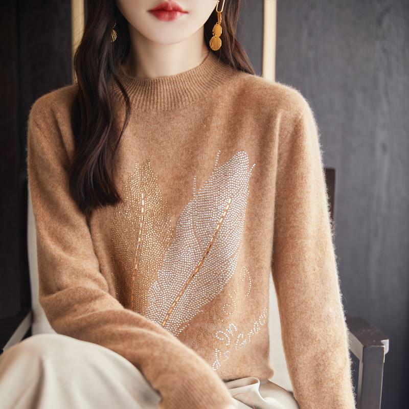 Женский свитер 100% шерсть MODERN NEW SAGA вязаный пуловер с круглым вырезом толстые зимние джемперы женские вязаные топы