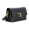 Tods Сумка-тоут из кожи с логотипом T, складная, женская, черная XBWTSIN0100RORB999