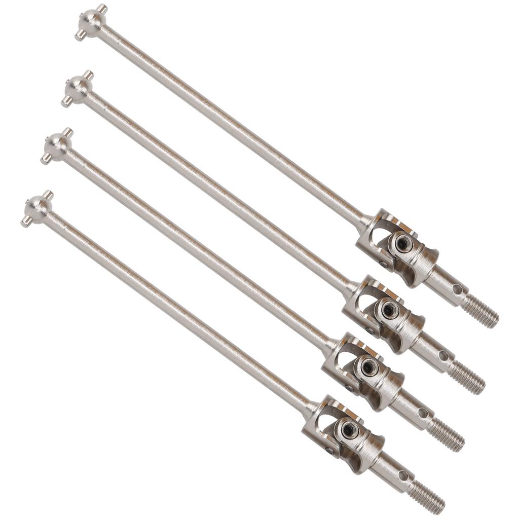 4 шт. Универсальный приводной вал Стальной маятниковый вал Аксессуар для радиоуправляемой машины Подходит для HSP 94111 110 Радиоуправляемая машинаСеребристый
