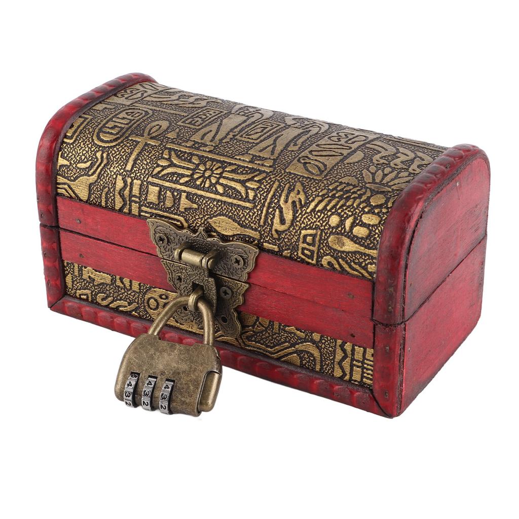 Винтажный классический деревянный футляр в европейском стиле, ящик для хранения ювелирных изделий, контейнер для украшения дома (# 1)