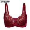 Plus Size Cup Lace Bra Women Big Sizes 75 80 85 90 95 100 105 110 B C D E Sexy Bralette Push Up Minimizer Underwire Bra