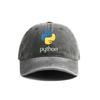 Компьютерный Программист Язык Python Бейсболки Потертые Шляпы Кепка Унисекс Женская Ретро Уличная Летняя Регулируемая Шляпа