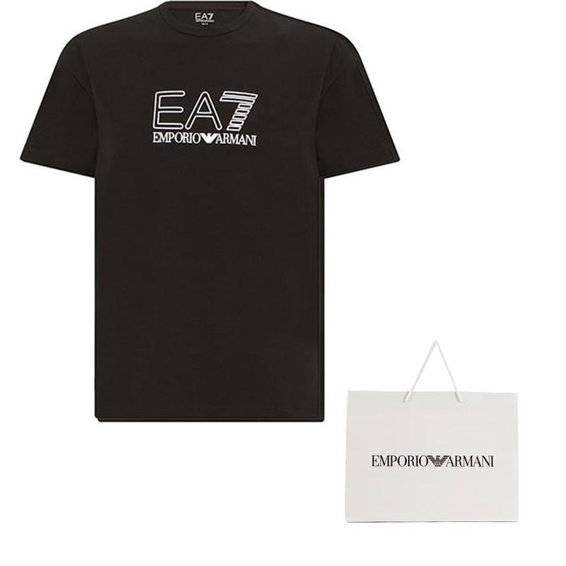 EMPORIO ARMANI EA7 SS22 T Shirt Men's Black 3LPT62-PJ03Z-1200