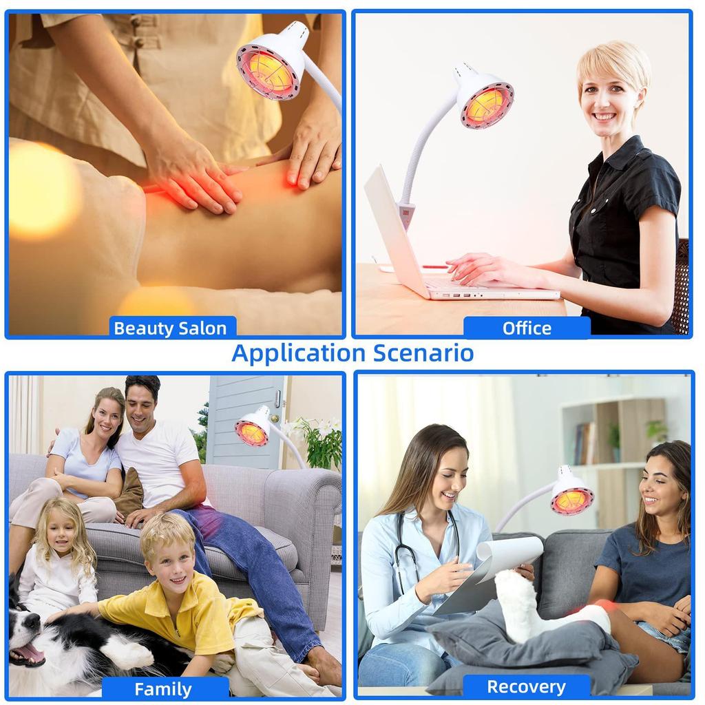 Инфракрасная лампа для обогрева 275 Вт, инфракрасная лампа для обогрева ближнего красного цвета для облегчения боли в суставах и мышечных болей для тела, стоячая лампа для обогрева