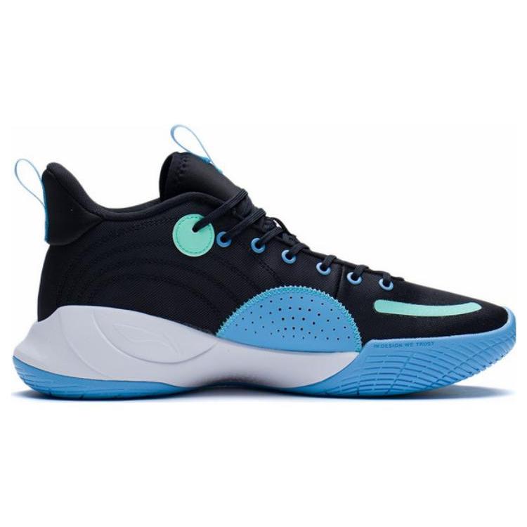 Li Ning Magic Cloud Амортизация Скользкие Устойчивые к истиранию Упругие Низкие Баскетбольные кроссовки Мужские Черно-синие ABPS005-2