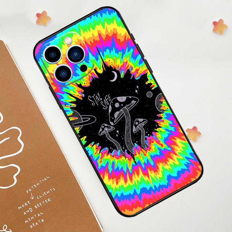 Weird Trippy Mushroom Case For iPhone 15 16 14 13 12 11 Pro Max Plus X XR XS 12 13 Mini Cover Accessories