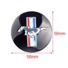AJU1 4pc 56mm Car Styling Wheel Center Hub Cap Sticker Auto Decoration Decals For Ford Mustang Shelby Edge Fiesta Mondeo Wheel hubcap