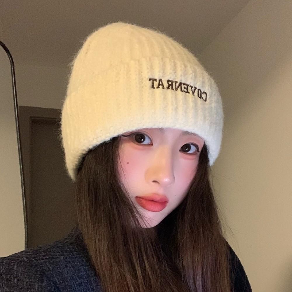 Polyester Winter Warm Beanie Hat Big Head Circumference Large Size Earflap Hat Girls