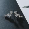 Shining Geometric Gold Color Earrings for Women Climber Tiny Star Stud Earrings Birthday Gift Jewelry Earrring