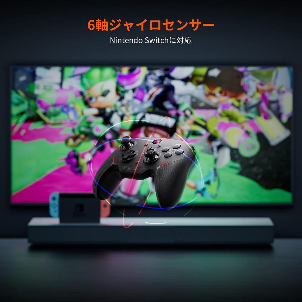 BLITZ BIGBIG WON Контроллер для Switch с макросами, задними кнопками, гироскопом, HD, NFC и Switch. Включает японскую инструкцию, кнопки, 6-осевой датчик, 3-ступенчатый