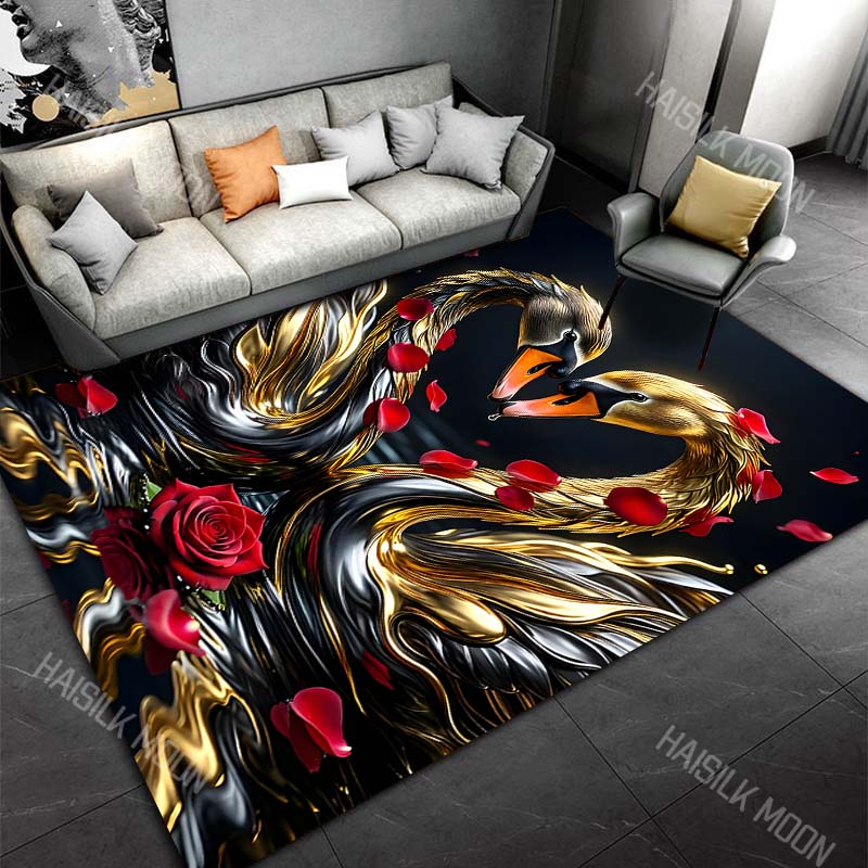 Violin Flowers Sheet Music Carpet for Living Room Bedroom Sofa Home Decor Rus Non-slip Floor Mat Luxury Gift Multiple sizes