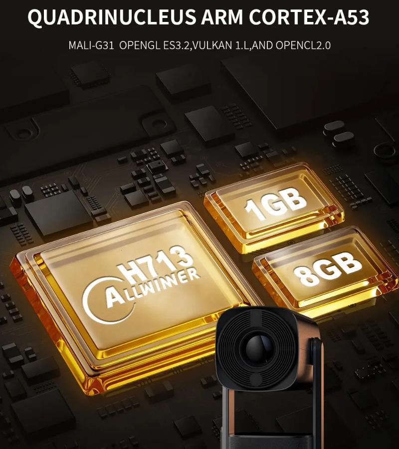 Проектор Salange K2 со встроенным аккумулятором 5200 мАч, 4K HD, Bluetooth, Android 11, для уличного кинотеатра с RGB-динамиком