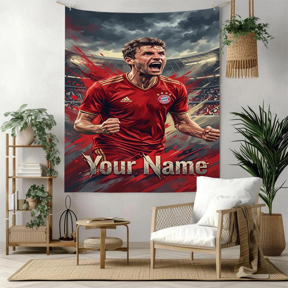 Mbappe Custom Your Name Wall Decor Tapestry Art For Pet Memorial Birthdaywedding Party Backdrop Family Gift