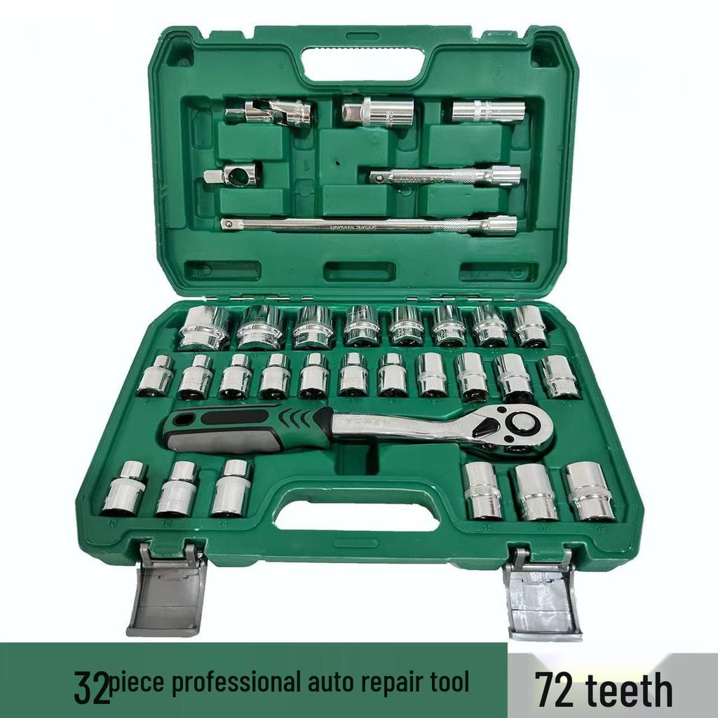Набор инструментов для ремонта автомобиля из 150 предметов: Торцевые ключи и комбинированные инструменты