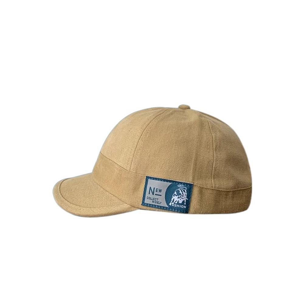 Japanese Style Short Brim Baseball Cap Solid Color Peaked Cap Casual Sunscreen Sun Hat  Sports