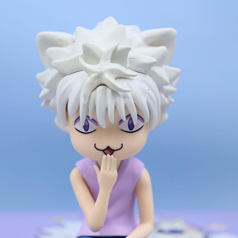 11 см Аниме Фигурка HUNTER X HUNTER Киллуа Золдик Милая Модель Кошки Мультяшный Периферийный Декор для Рабочего Стола Коллекционные Подарки Кукла Игрушка