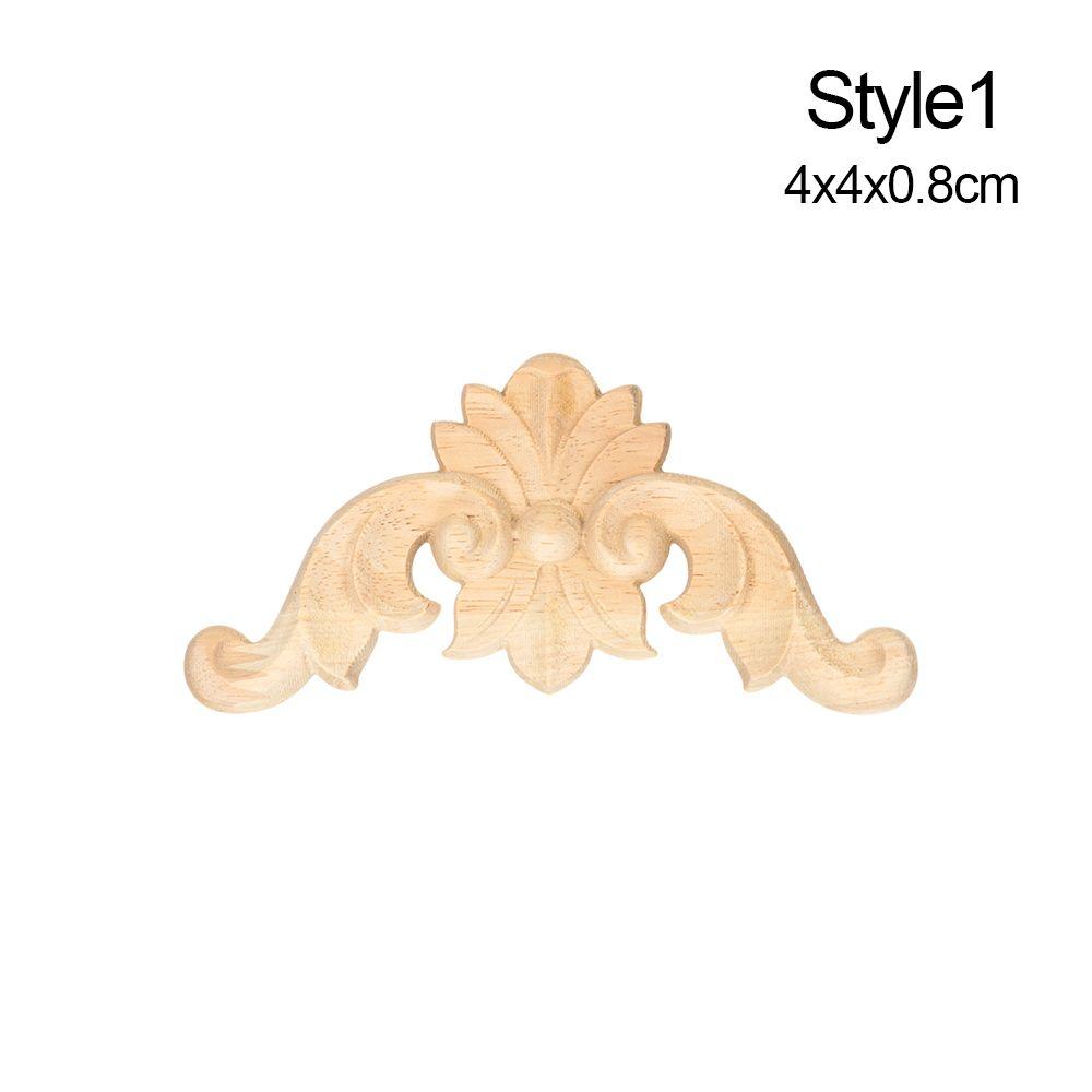 Наклейки Аппликации Аппликация из цельного дерева Угловой цветок Резьба по дереву Мебельная наклейка Деревянная аппликация