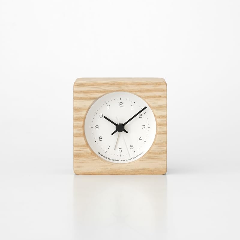 Lemnos NEUT alarm clock, analog, natural wood finish, KK24-09 NT Lemnos