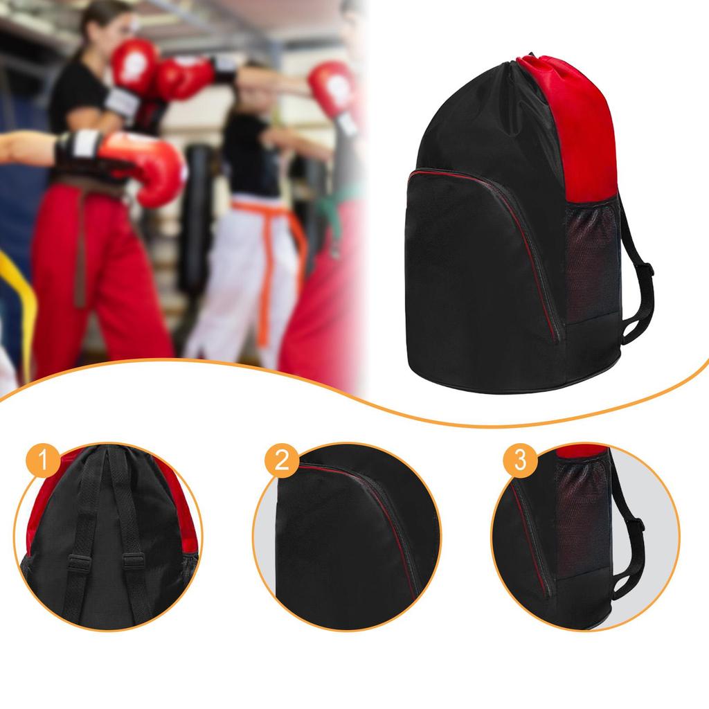 Taekwondo Backpack for Kids Versatile Water Resistant Drawstring Gear Storage Bag