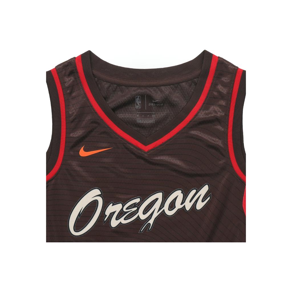 Nike Мужские баскетбольные майки City Edition 20-21 Portland Trail Blazers Damian Lillard No.0, темно-угольно-коричневые CN1775-250