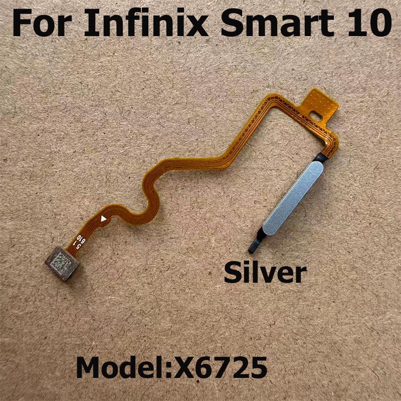 For Infinix Smart 10 ID Home Button Fingerprint Menu Return Key Recognition Scanner Sensor Flex Cable X6725