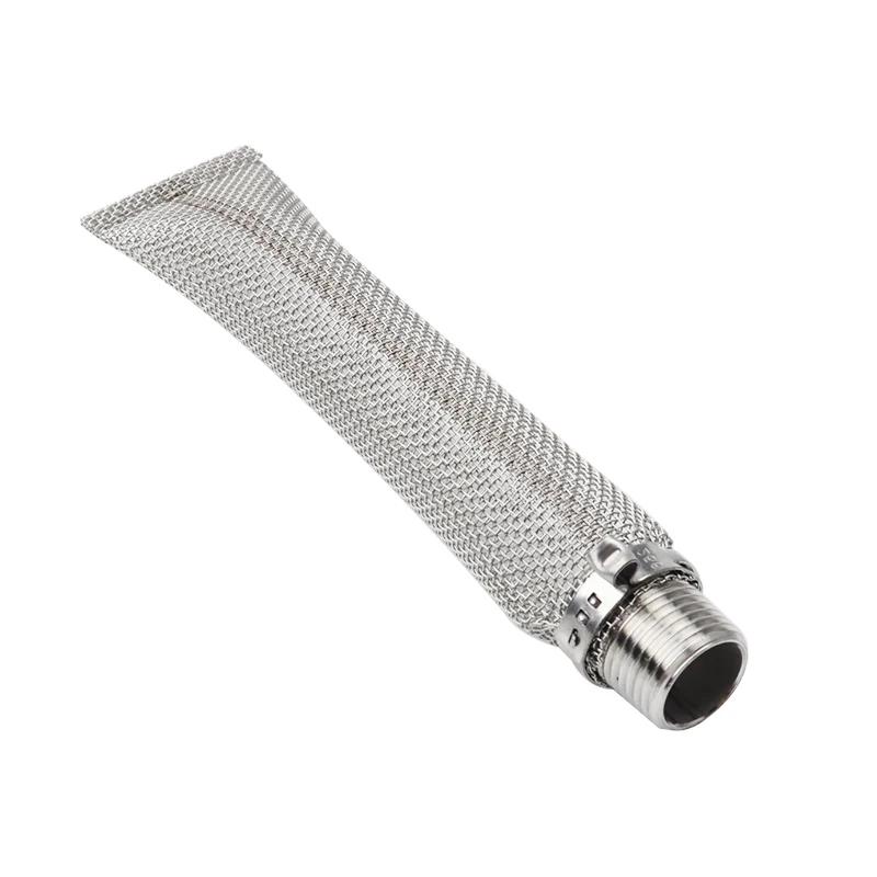 Экран-базука из нержавеющей стали 304 с резьбой NPT 1/2 дюйма, 6 дюймов / 15 см, Фильтр для затирания пива / Заторный чан для домашнего пивоварения