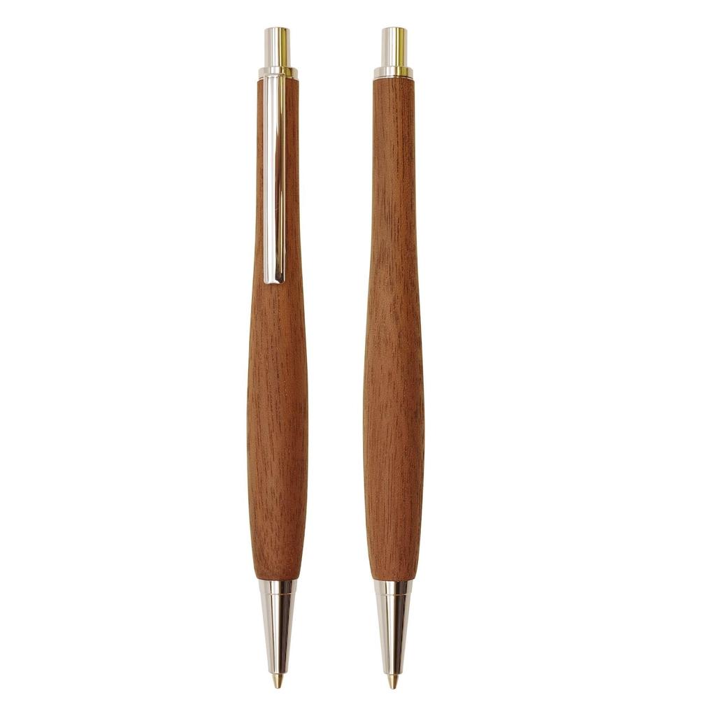 Shape Wooden Shaft Mechanical Knock Gift SS1 F-STYLE Pencil, Type, 0.5mm [Walnut]