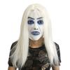 Halloween Horror Grimace Ghost Masque Scary Full Head Latex Zombie Masque with Hair Creepy Halloween Party Cosplay Costume