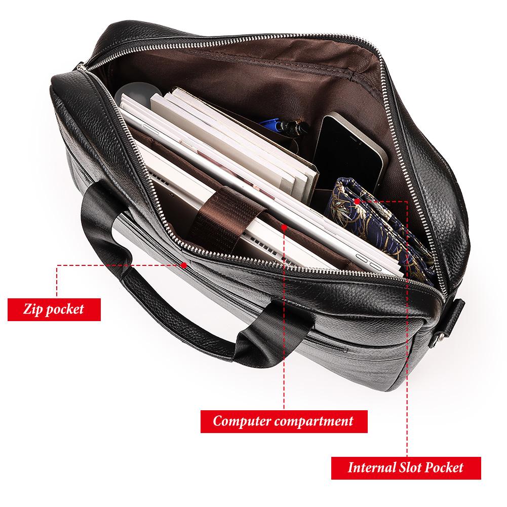 Humerpaul Мужские сумки и сумки на ремне из натуральной кожи, сумки для компьютера большой вместимости двойного назначения