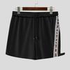 INCERUN Men Elastic Waist Cutout Patchwork Casual Sport Shorts Hot Pants