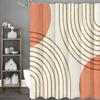 Arch Sun Modern Minimalist Shower Curtain, Bathroom Decorative Shower Curtain, Waterproof Shower Curtain with Hooks