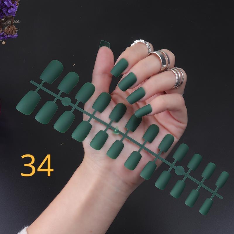 Новые матовые накладные ногти с квадратной головкой своими руками матовые накладные ногти полное покрытие искусственные ногти балетные съемные(Нет клея)